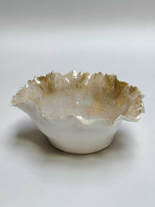 Medium shell bowl - ochre